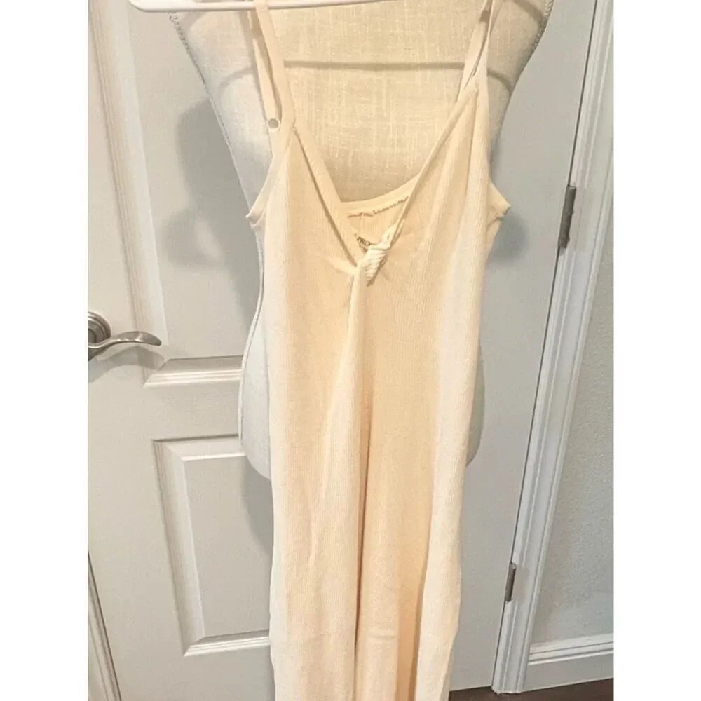 Live The Process Cream Ribbed jumpsuit - Picture 3 of 6